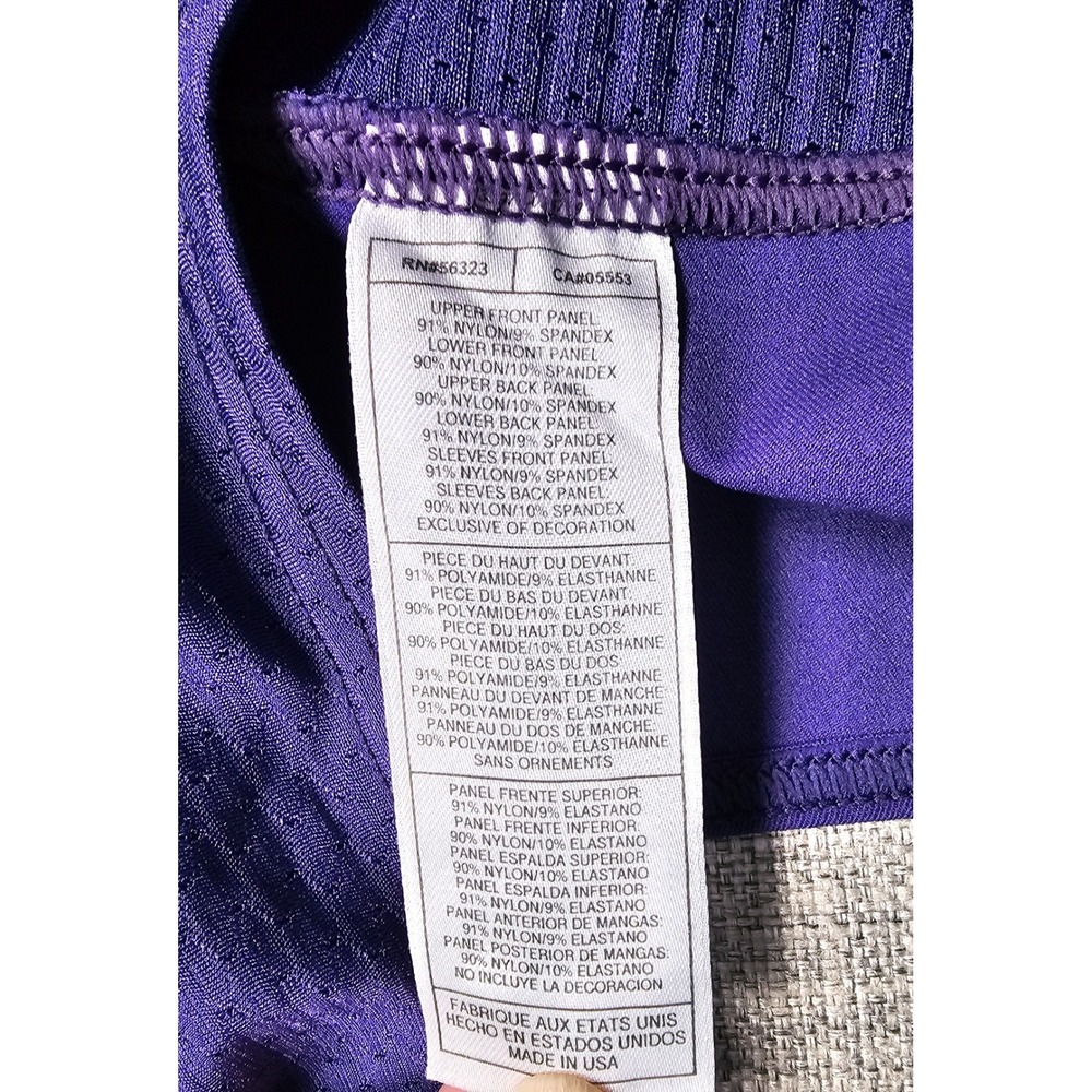Clemson Tigers Football Jersey Mens 44 L Purple Blank NCAA Team Issued Nike USA - Picture 5 of 10